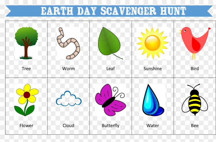 Earth Day Scavenger Hunt Centrepiece Christmas PNG