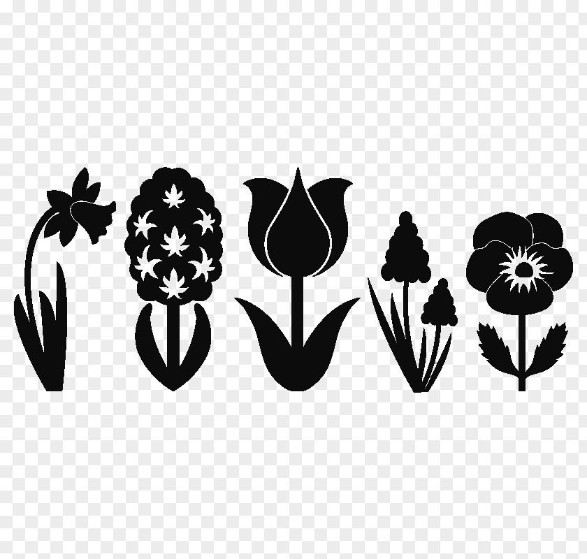 Flower Decal Logo Font PNG