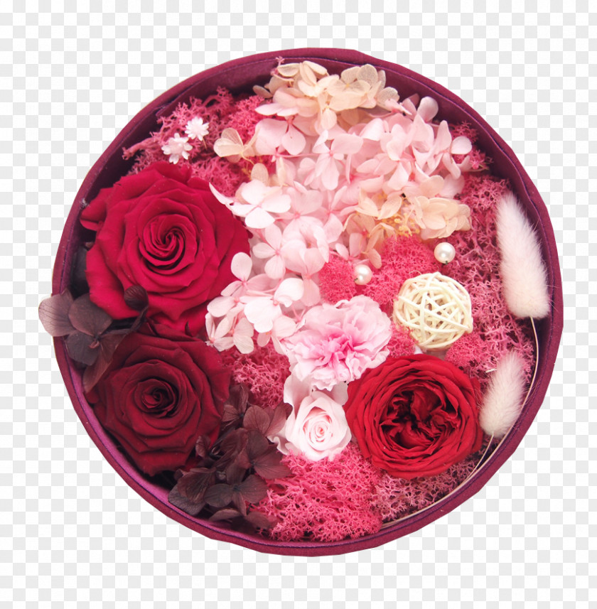 Gift Boxes Decorated With Flowers Flower Preservation Box PNG