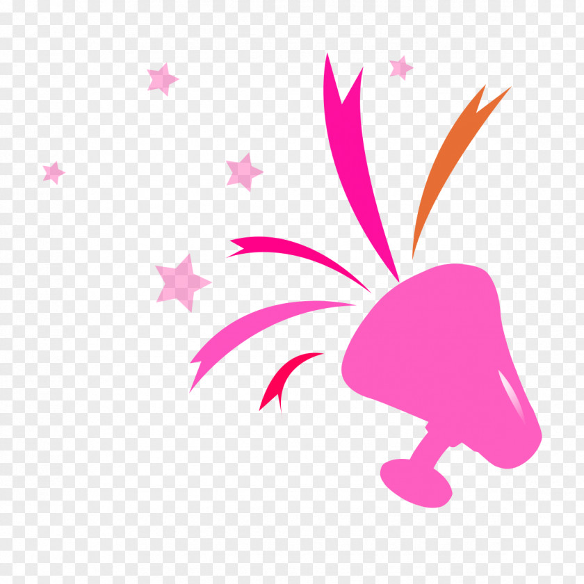 Pink Trumpet Loudspeaker Download Icon PNG