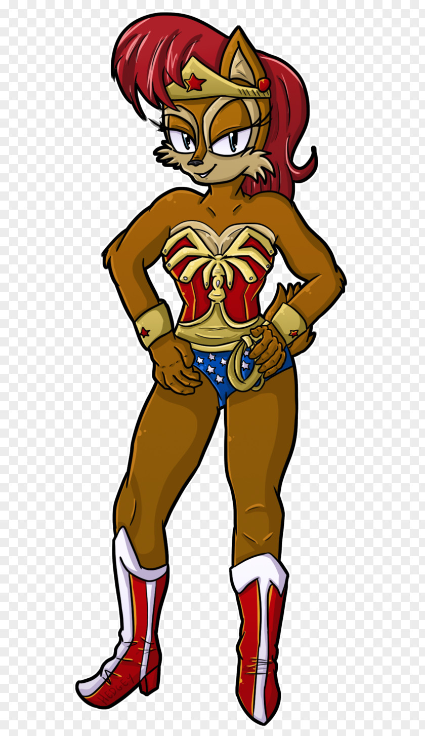 Princess Sally Acorn Wonder Woman Starfire Cartoon PNG