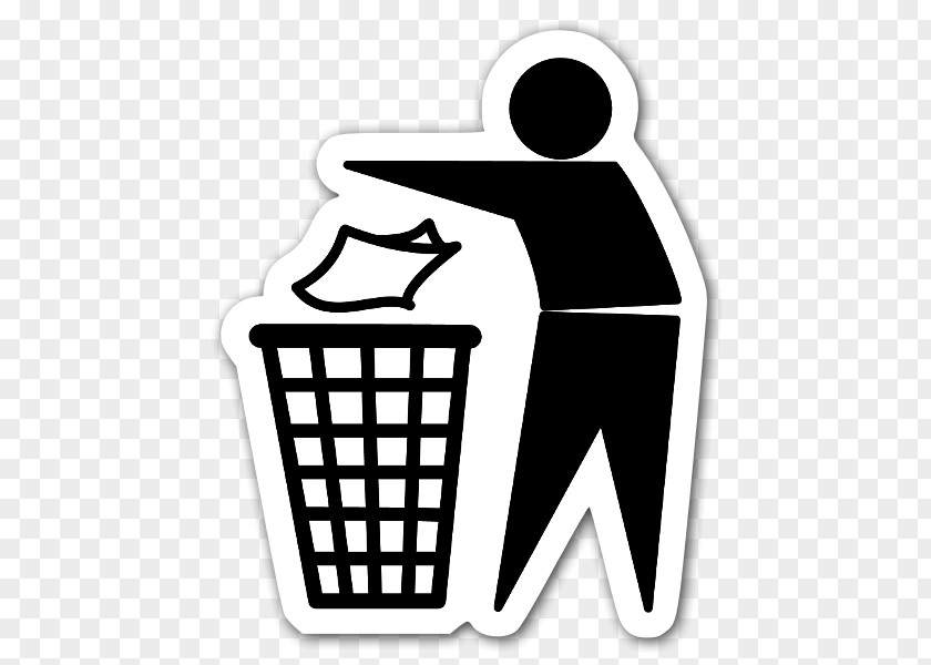 Throwing Rubbish Tidy Man Bins & Waste Paper Baskets Recycling Symbol PNG