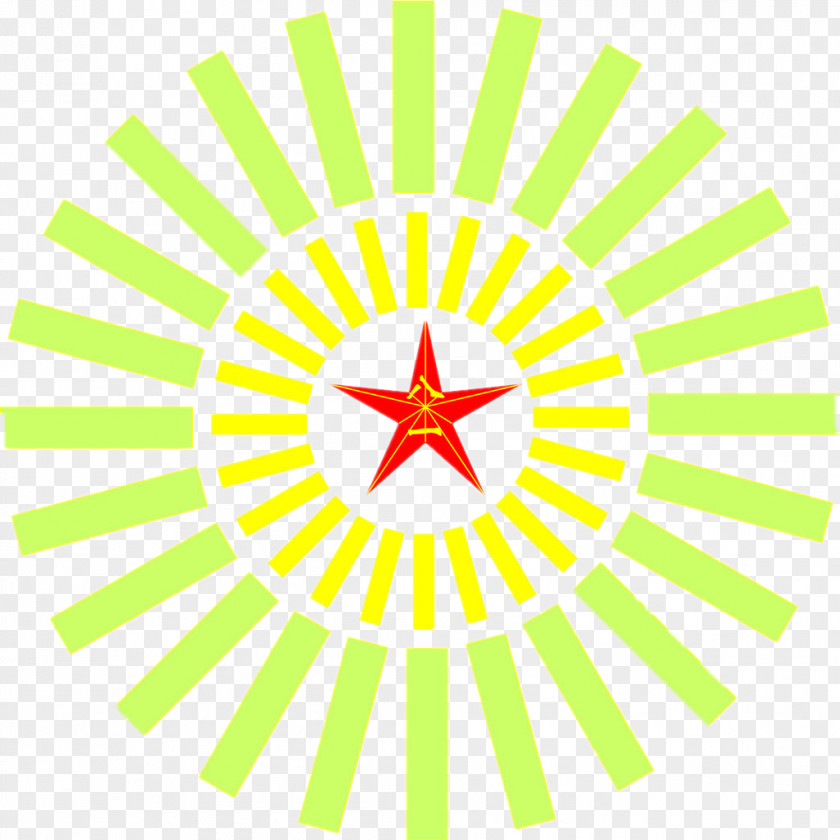 Five-pointed Star Red Eight One Yellow PNG