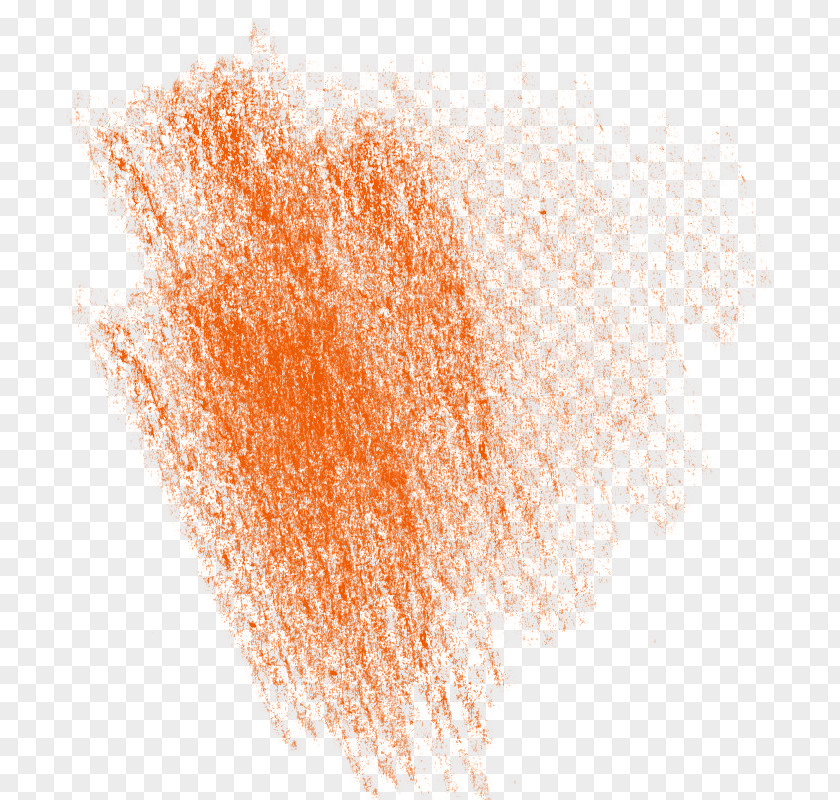 Orange Chalk Brush Material Effect Sidewalk Computer File PNG
