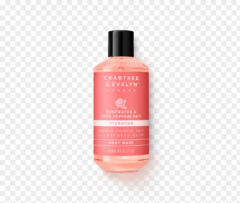 Skin Care Bottle Shower Gel Rose Water Lotion Crabtree & Evelyn Body Wash Pink Peppercorn PNG