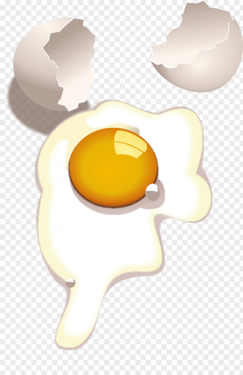 Vector Broken Egg Fried Yolk PNG