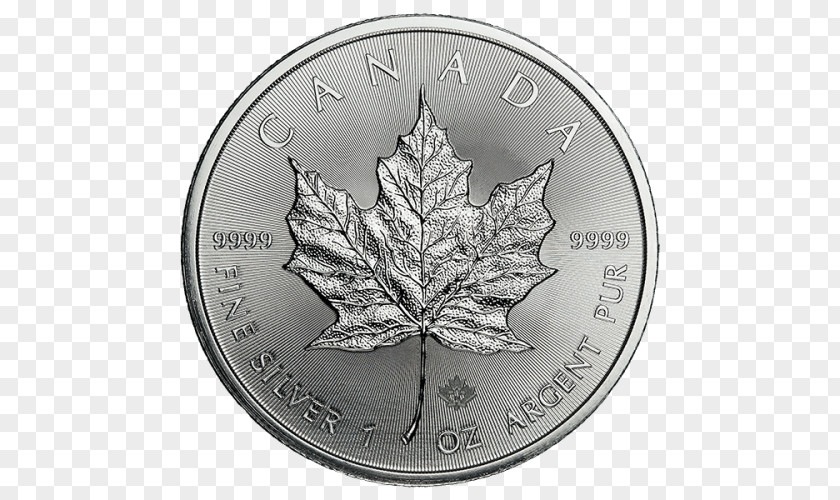 Canada Canadian Silver Maple Leaf Bullion Gold Royal Mint PNG