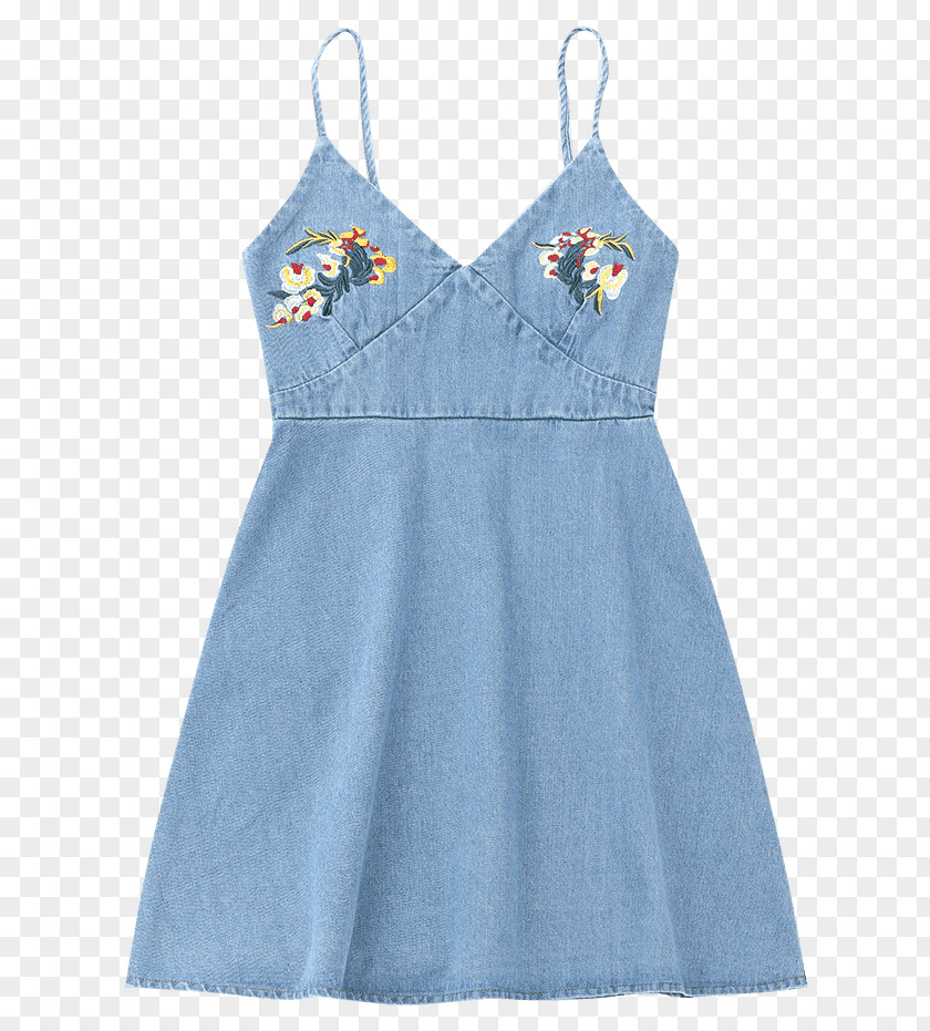 Dress Blue Sleeve Miniskirt Denim PNG