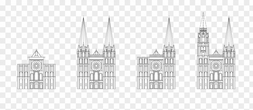 Medieval Architecture White Pattern PNG