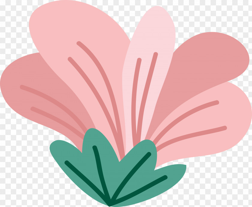 Petal Leaf Pink M H&m Flower PNG
