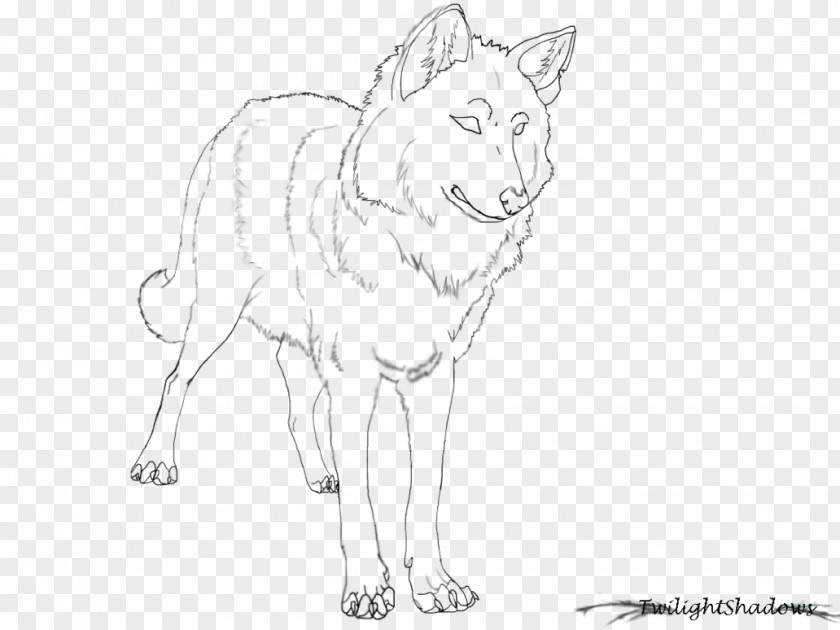 Dog Red Fox Line Art Free Base Sketch PNG