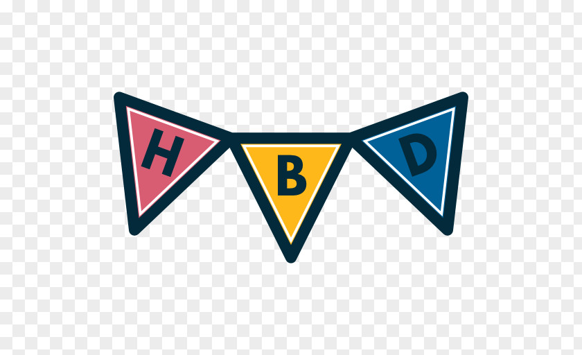 Hanging Flags With Birthday Party Garland Icon PNG
