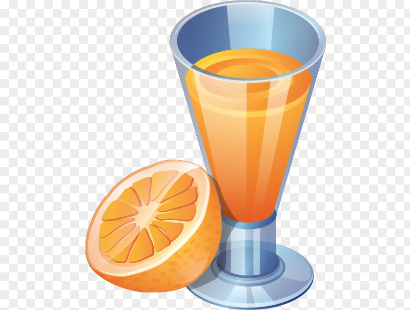 Painted Orange Juice Drink PNG