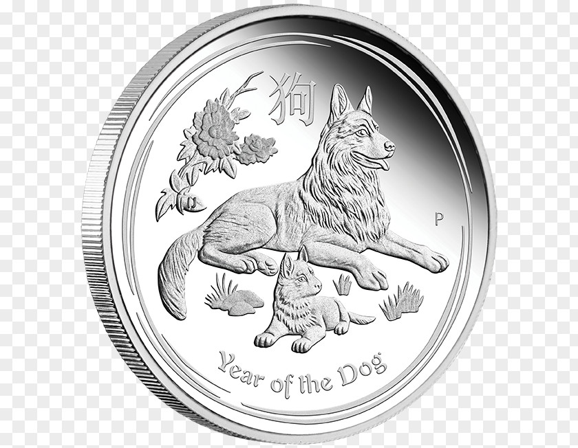 2018 New Year Perth Mint Silver Coin Bullion Proof Coinage PNG