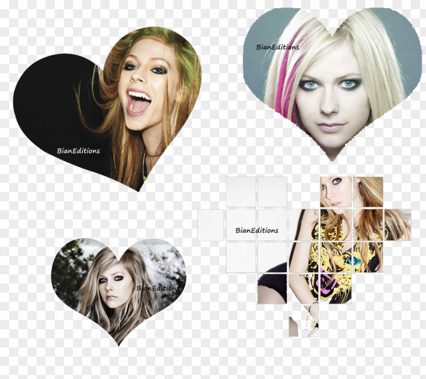 Avril Lavigne Hair Coloring Art Wig PNG