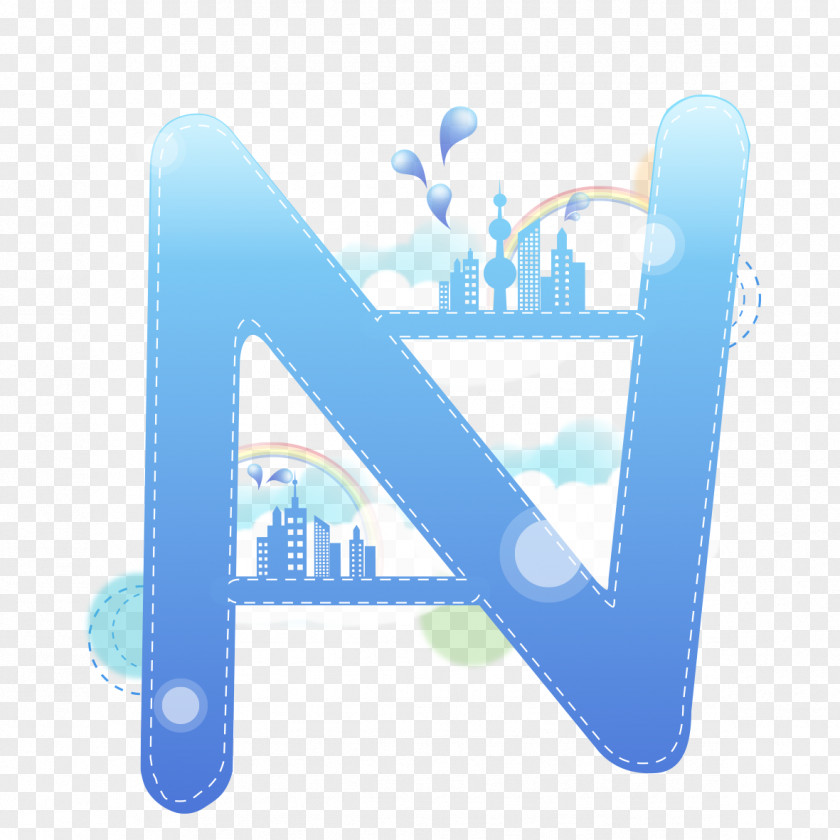 Cities And N With Symbol Letter Icon PNG