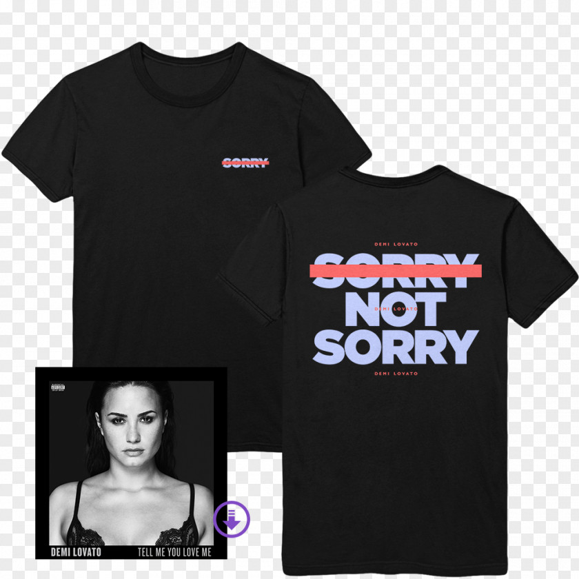 Demi Lovato T-shirt Tell Me You Love World Tour The Neon Lights Sorry Not PNG