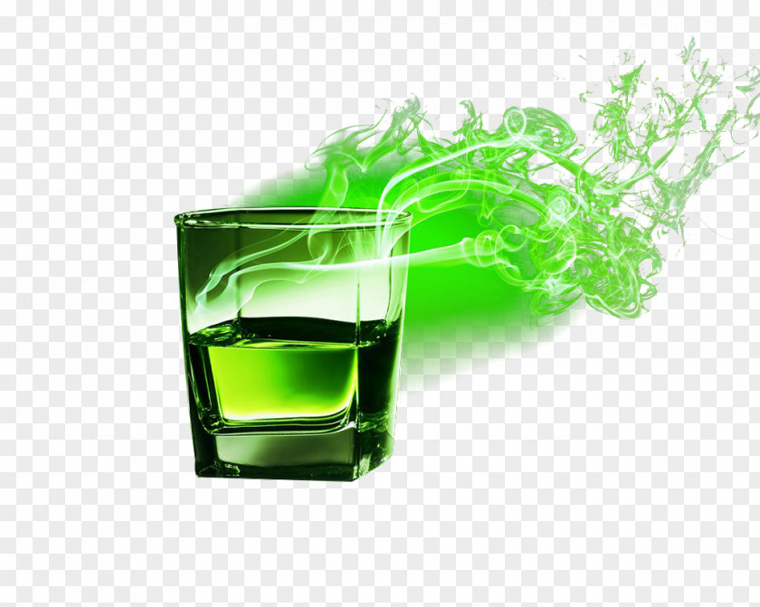 Green Flame Wine Light PNG