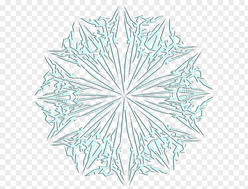 Snowing Day Symmetry Pattern Leaf Line Art PNG