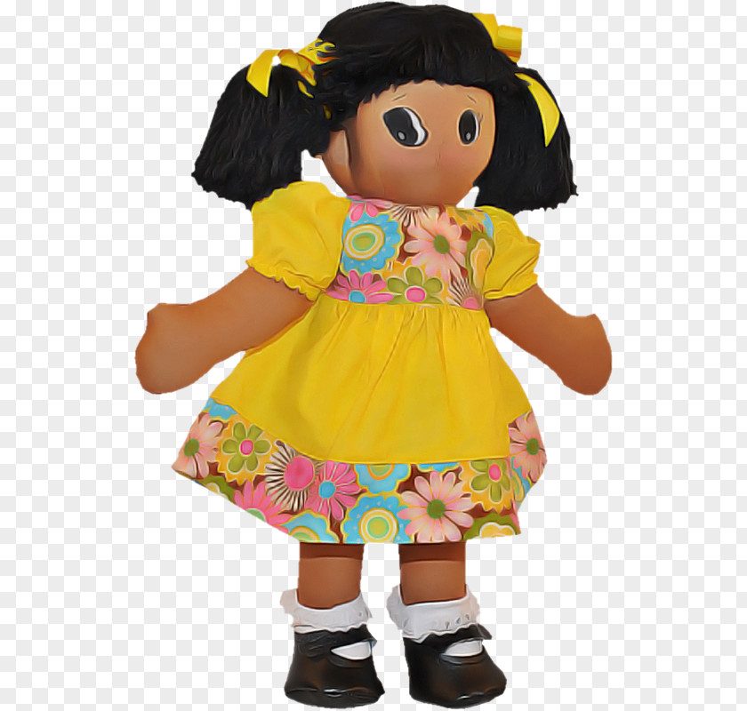 Toy Doll Yellow Costume Child PNG