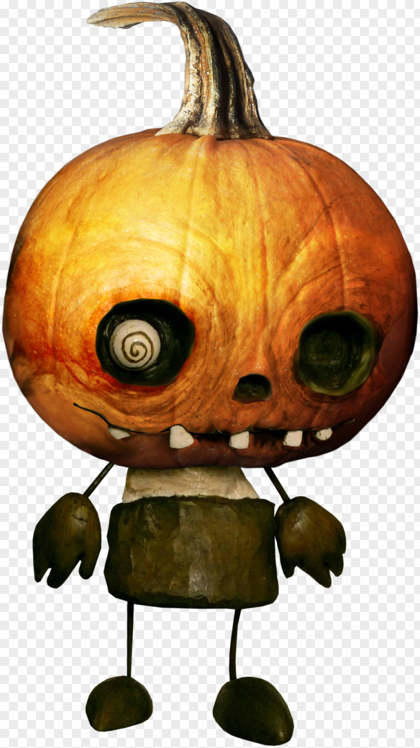 Orange Pumpkin Head Horror Calabaza Cucurbita Maxima Gourd Clip Art PNG
