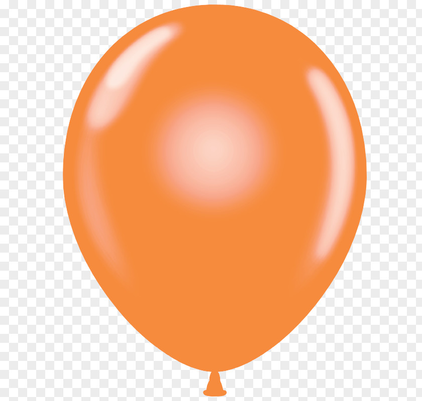 Tangerine Mylar Balloon Latex Gas BalloonsFast.com PNG