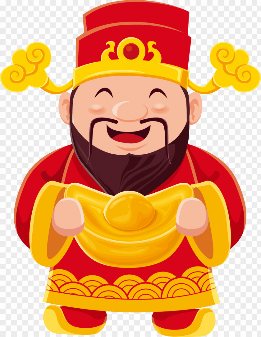 Wealth Cartoon God Ganesha Caishen Deity Chinese Gods And Immortals PNG