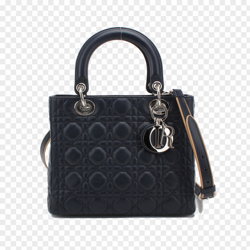 Women's Black Backpack Portable Chanel Lady Dior Handbag Christian SE PNG