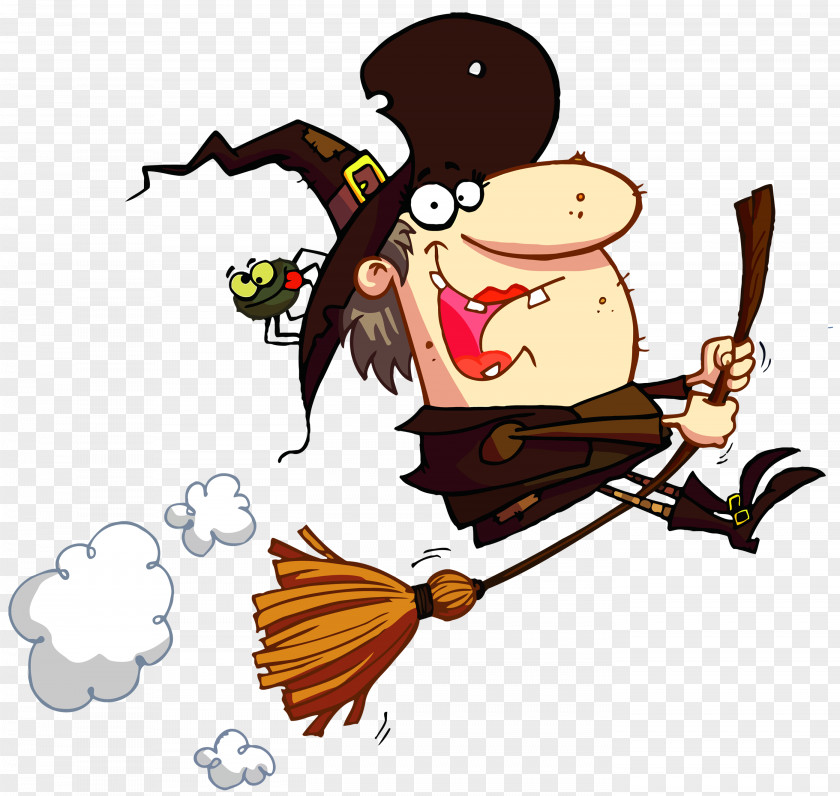 Halloween Funny Witch Clipart Witchcraft Humour Cartoon Clip Art PNG