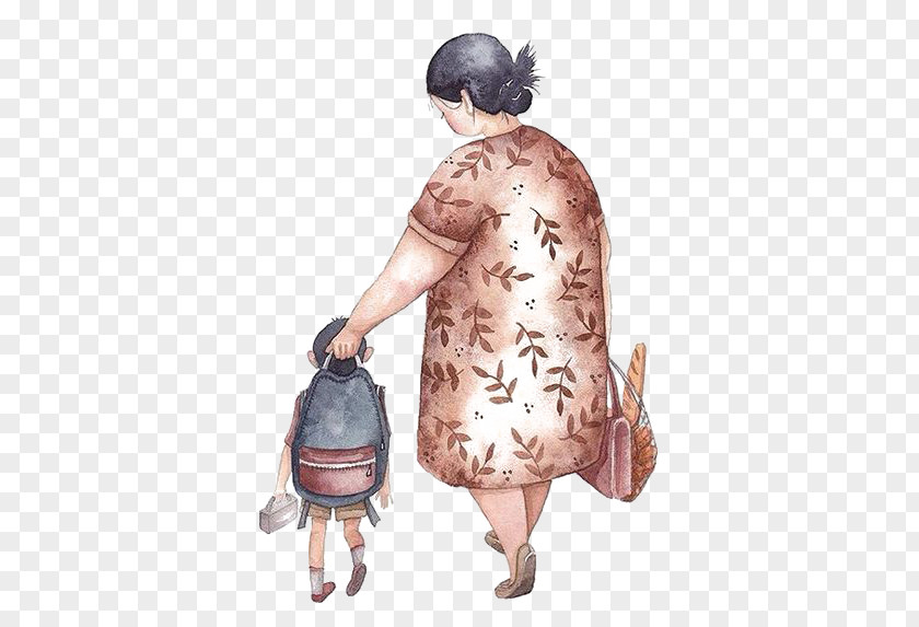 Hand-painted Grandmother PNG grandmother clipart PNG
