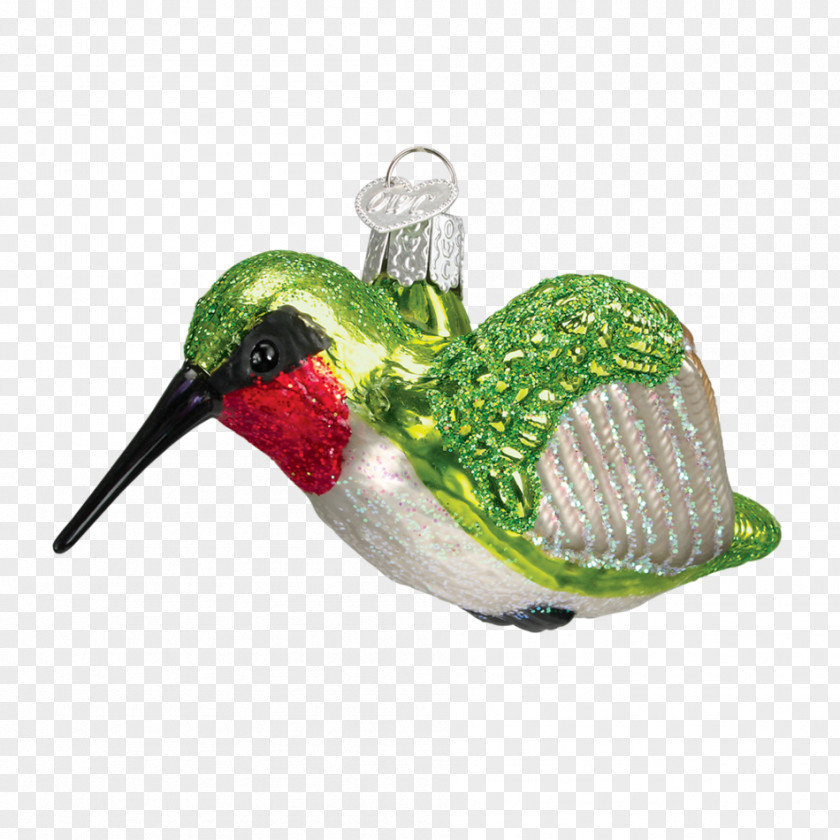 Hummingbird Christmas Ornament Bird Glass Gift PNG
