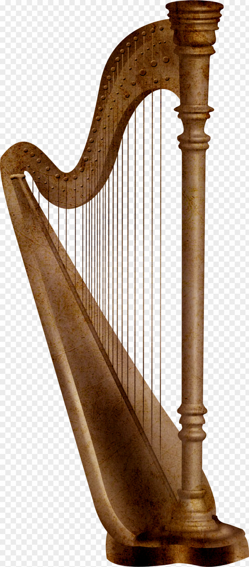 Harp Decorative Pattern Celtic Musical Instrument PNG