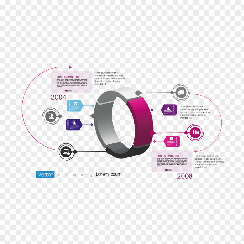 Ring Data Analysis Chart Infographic Diagram Template Timeline PNG