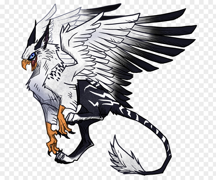 Hand Drawn Griffin Monster Legendary Creature Basilisk PNG