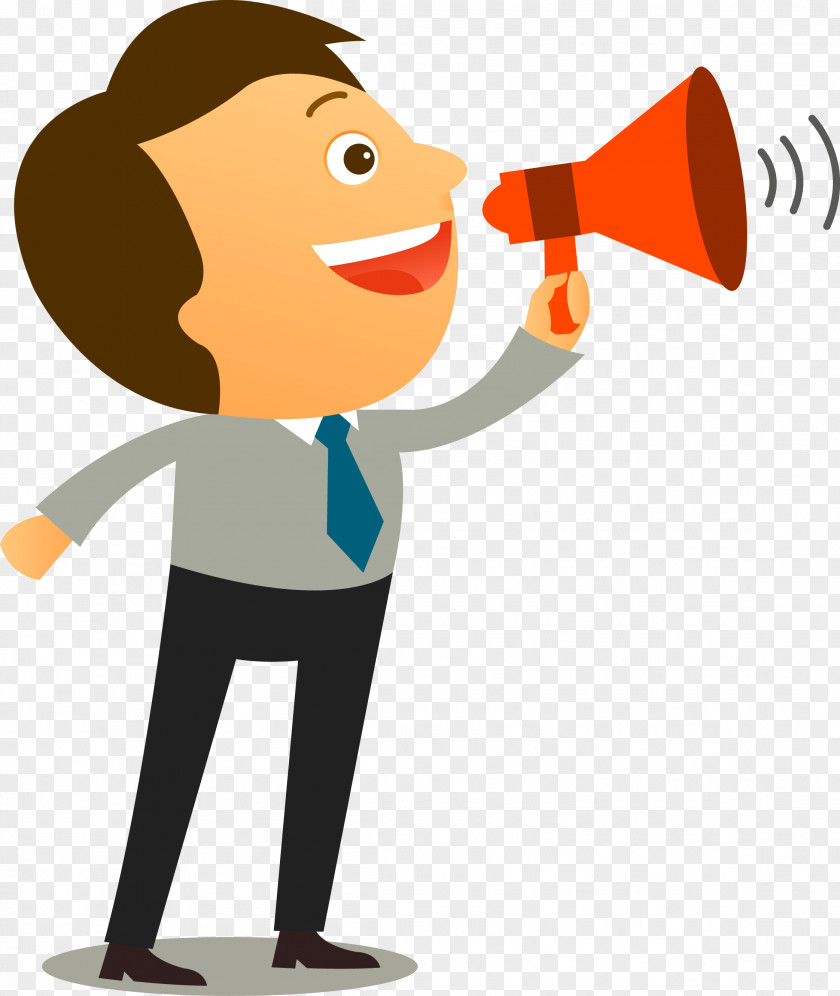 Take Megaphone Man Assertiveness Communication Coaching Interpersonal Relationship Behavior PNG