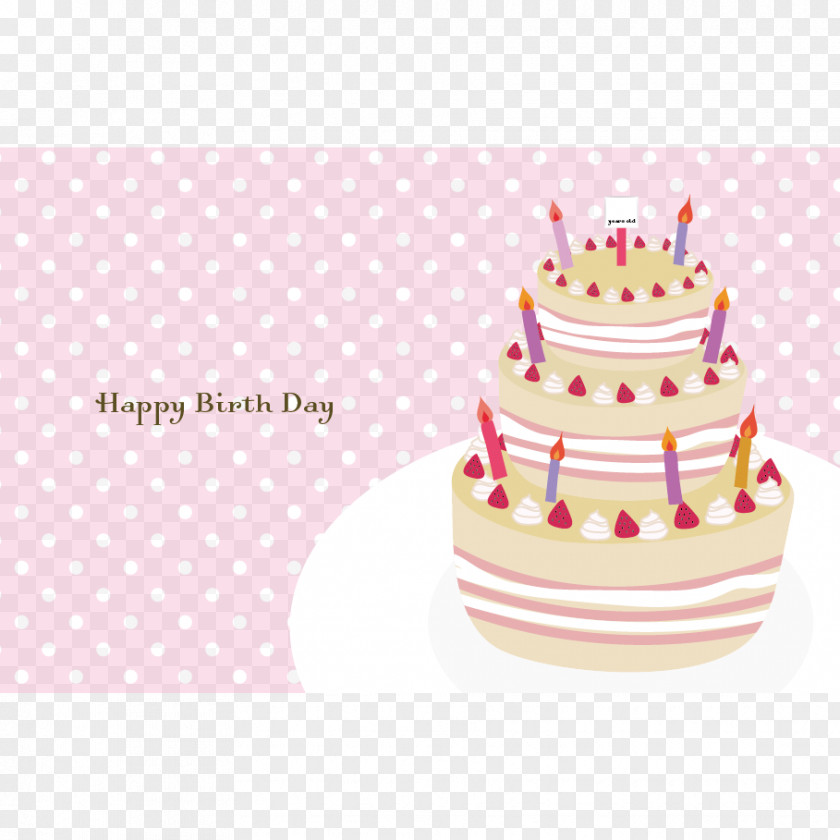 Birthday Cake Greeting Card Torte Decorating PNG