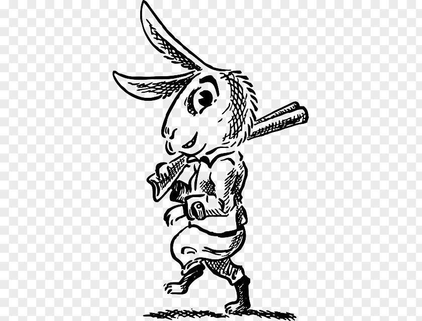 Happy Rabbit Hare Shotgun Clip Art Vector Graphics PNG