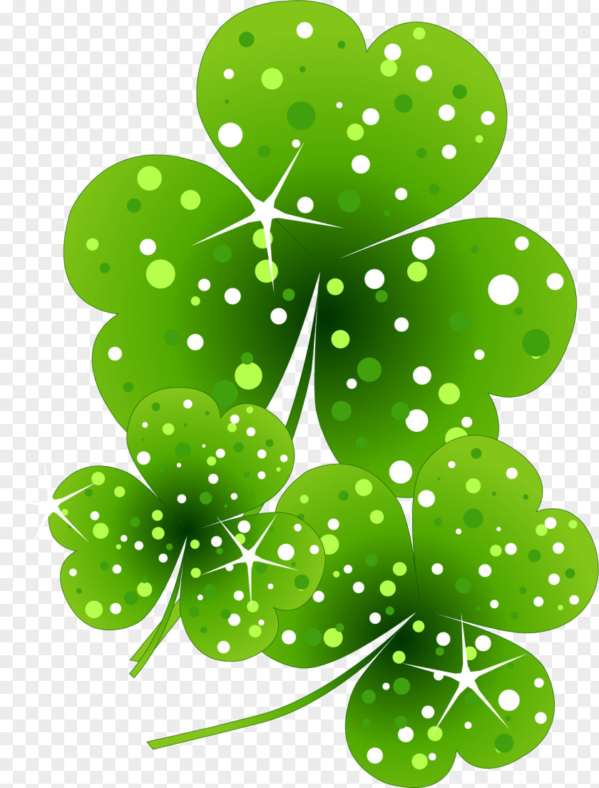 Vector Painted Clover Four-leaf Download PNG