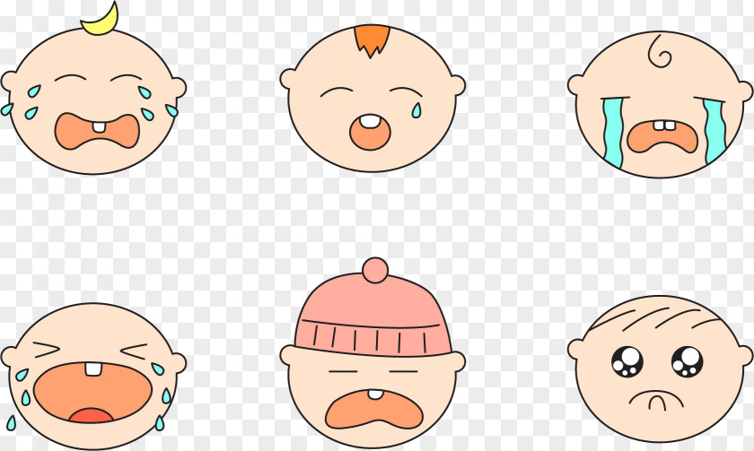 Baby Lost Heart Infant Crying Facial Expression PNG