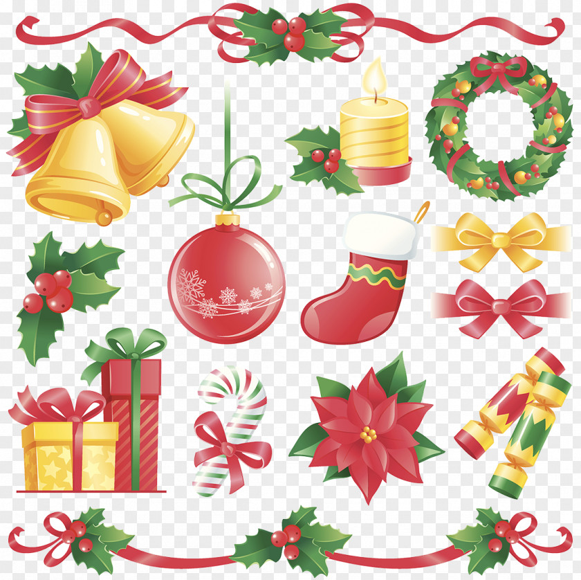 Christmas Decorations Cracker Flat Design Illustration PNG