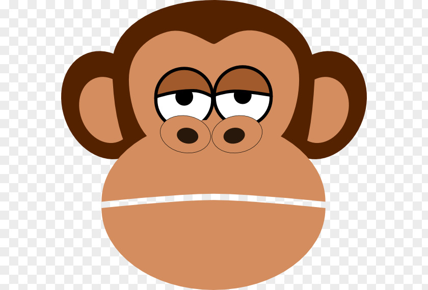 Sad Monkey Cliparts Cartoon Face Drawing Clip Art PNG