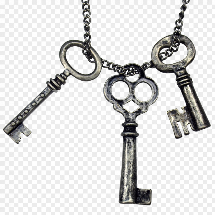 Skeleton Key Images Necklace Silver Clip Art PNG