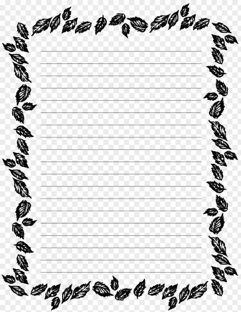 Stationary Paper Leaf Black And White Picture Frames Clip Art PNG