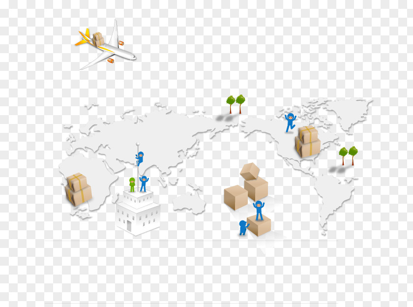 The World Map Of Science And Technology Logistics Transportation Packaging Labeling PNG