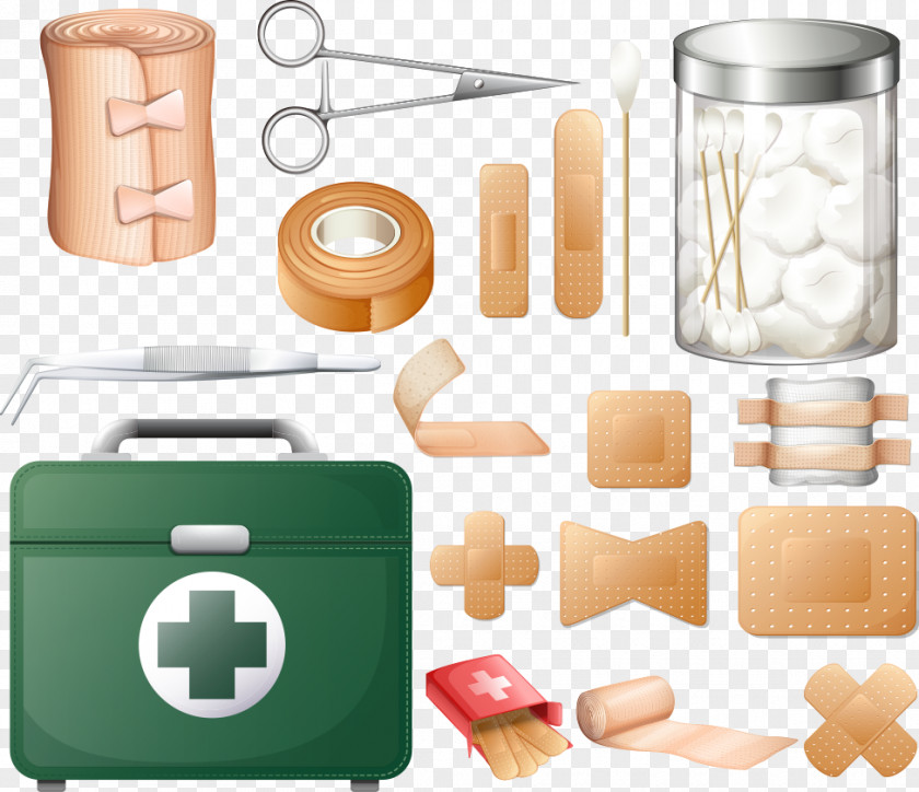 Vector Wound Treatment Products First Aid Kit Medical Equipment Bandage PNG