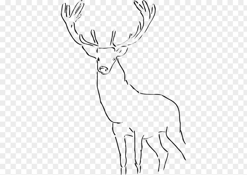 Deer Head Silhouette Drawing Clip Art PNG