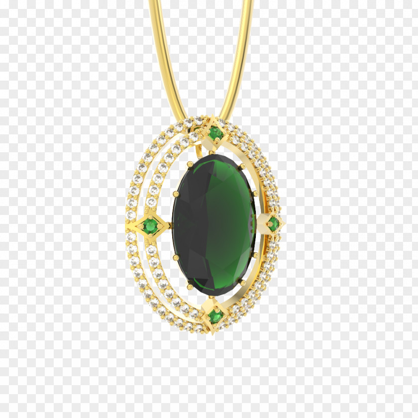 Jewellery Model Emerald Earring Locket Necklace PNG
