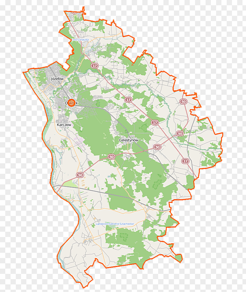 Map Otwock Wielki Gmina Celestynów Kołbiel PNG
