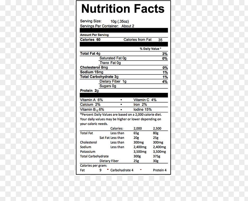 Nori Seaweed Nutrition Facts Label Nutrient Ingredient Egg PNG