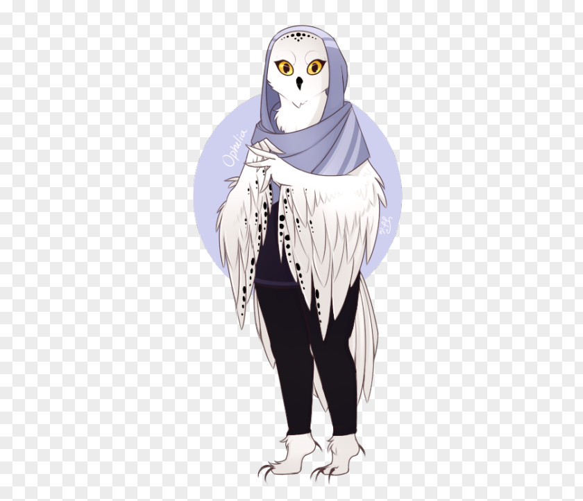 White Owl Outerwear Character Cartoon PNG